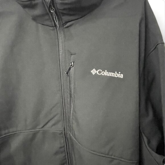 Columbia Men's Ascender Softshell Front-zip Jacket 5X MSRP $130 Black New - Picture 10 of 15
